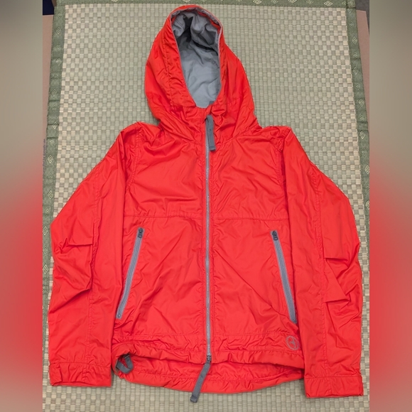 Relwen Early Model Rain Shell Full Zip Jacket Orange Men's Size Small
